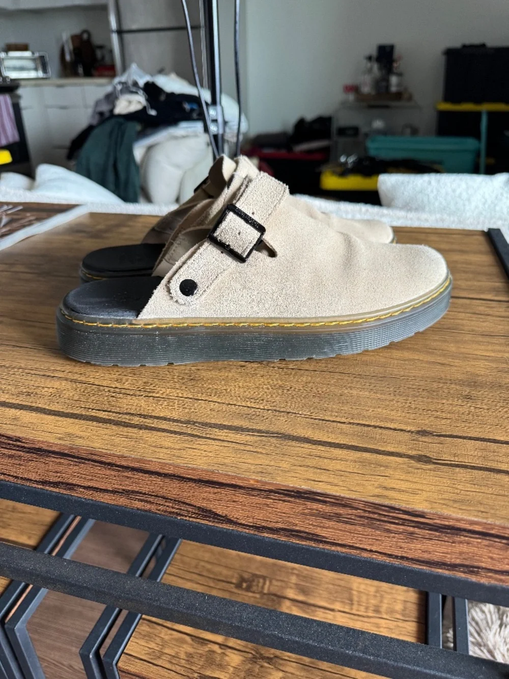 Dr Martens Carlson Suede Slip On Open Back Mule